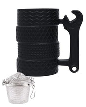 Load image into Gallery viewer, Tire Coffee Mug – Novelty Cup with Wrench Handle for Car Lovers