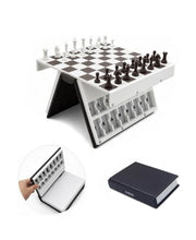 Load image into Gallery viewer, Book-Style Magnetic Chess Set – Folding Travel Chess Board