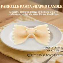 Load image into Gallery viewer, Farfalle Bowtie Pasta Scented Soy Candle – Novelty Italian Foodie Gift in Gift Box