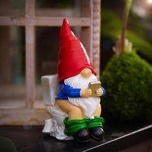 Load image into Gallery viewer, Generic Drunk Gnome on a Throne Statue – Funny Novelty Lawn & Planter Ornament