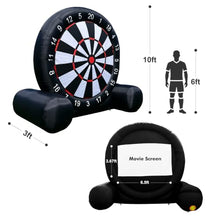 Load image into Gallery viewer, 10ft Giant Soccer Dartboard – Inflatable Target & Movie Screen