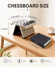 Load image into Gallery viewer, Book-Style Magnetic Chess Set – Folding Travel Chess Board