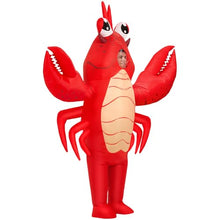Load image into Gallery viewer, Inflatable Lobster Costume – Funny Blow-Up Adult Halloween Suit