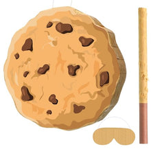 Load image into Gallery viewer, Chocolate Chip Cookie Piñata Kit – Includes Blindfold, Stick & Hanging Loop