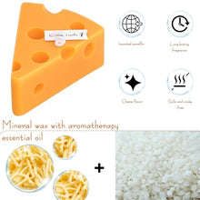 Load image into Gallery viewer, Big Cheese Wedge Decorative Soy Candles – Set of 2 Fun Scented Novelty Candles