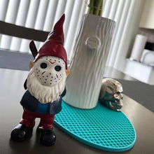 Load image into Gallery viewer, Red Spooky Halloween Gnome Figurine – 5-Inch Cement Outdoor Lawn Accent