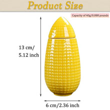 Load image into Gallery viewer, Yellow Ceramic Corn Cob Food Storage Jar – Sealed Kitchen Canister with Lid