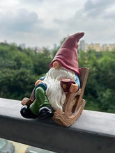Load image into Gallery viewer, Generic Coffee Drinking Gnome in Rocking Chair – 7-Inch Indoor & Outdoor Statue