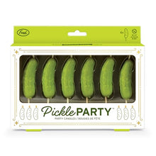 Load image into Gallery viewer, Dill-ightful Pickle Cake Candles – 6-Pack Novelty Paraffin Wax Party Candles