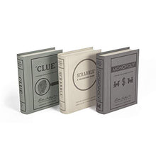 Load image into Gallery viewer, Vintage Bookshelf Games 3-Pack – Clue, Monopoly & Scrabble Set