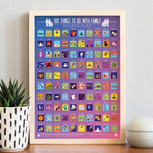 Load image into Gallery viewer, 100 Family Activities Scratch Off Poster - Gifteee Unique & Unusual gifts, Cool gift ideas