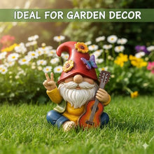 Load image into Gallery viewer, Rock & Roll Guitar Gnome Statue – Funny Musician Lawn & Desk Figurine