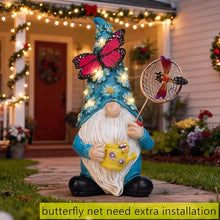 Load image into Gallery viewer, Foreby Solar Lighted Flower & Butterfly Garden Gnome