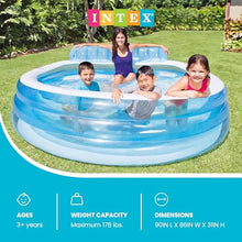 Load image into Gallery viewer, Intex Above-Ground Pool – Inflatable Family Pool with Bench