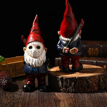 Load image into Gallery viewer, Red Spooky Halloween Gnome Figurine – 5-Inch Cement Outdoor Lawn Accent