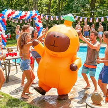 Load image into Gallery viewer, Inflatable Capybara Costume – Funny Blow-Up Adult Halloween Suit