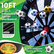 Load image into Gallery viewer, 10ft Giant Soccer Dartboard – Inflatable Target & Movie Screen