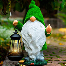 Load image into Gallery viewer, Redwix Flocked Green Moss Solar Garden Gnome