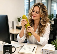 Load image into Gallery viewer, Jumbo 11-Inch Pickle Stress Relief Squishy – Giant Slow-Rising Fidget Toy