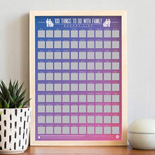 Load image into Gallery viewer, 100 Family Activities Scratch Off Poster - Gifteee Unique & Unusual gifts, Cool gift ideas