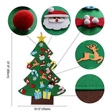 Load image into Gallery viewer, Felt Christmas Tree for Kids – 3ft DIY Wall Tree with 26 Ornaments
