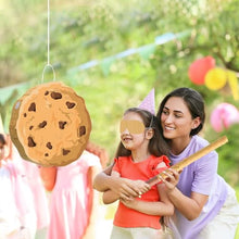 Load image into Gallery viewer, Chocolate Chip Cookie Piñata Kit – Includes Blindfold, Stick & Hanging Loop