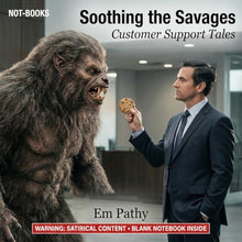 Load image into Gallery viewer, Not-Books: Soothing the Savages - Customer Support Tales | Funny Retail Notebook