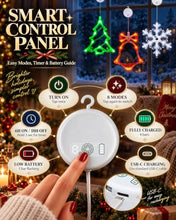 Load image into Gallery viewer, Christmas Window Lights 3-Pack – Rechargeable LED Suction Decor