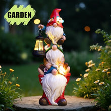 Load image into Gallery viewer, Solar Lighted Garden Gnome Statue – Outdoor Lawn & Yard Decor Sculpture