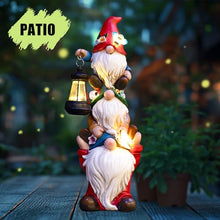 Load image into Gallery viewer, Solar Lighted Garden Gnome Statue – Outdoor Lawn & Yard Decor Sculpture