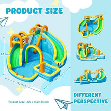 Load image into Gallery viewer, Inflatable Water Slide Bounce House – Backyard Splash Park for Kids
