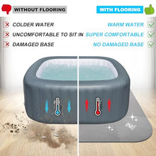 Load image into Gallery viewer, Inflatable Hot Tub Mat – 85" Interlocking Foam Floor Protector