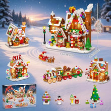 Load image into Gallery viewer, Christmas Village Advent Calendar – 24-Day Building Block Set with Lights