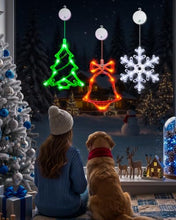 Load image into Gallery viewer, Christmas Window Lights 3-Pack – Rechargeable LED Suction Decor