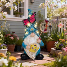 Load image into Gallery viewer, Foreby Solar Lighted Flower & Butterfly Garden Gnome