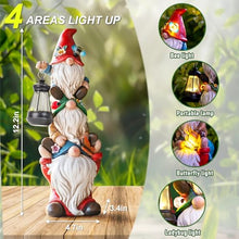Load image into Gallery viewer, Solar Lighted Garden Gnome Statue – Outdoor Lawn & Yard Decor Sculpture