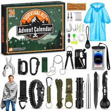 Load image into Gallery viewer, Survival Gear Advent Calendar – 24 Camping Tools for Men & Teens