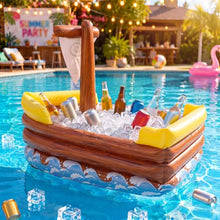 Load image into Gallery viewer, Inflatable Cooler Boat – Hawaiian Floating Drink Tub for Parties