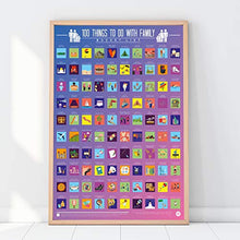 Load image into Gallery viewer, 100 Family Activities Scratch Off Poster - Gifteee Unique & Unusual gifts, Cool gift ideas