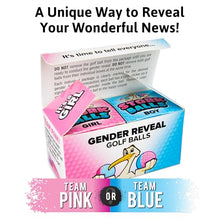 Load image into Gallery viewer, Gender Reveal Golf Balls – Max-Powder Pink or Blue Explosion