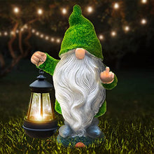 Load image into Gallery viewer, Redwix Flocked Green Moss Solar Garden Gnome