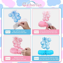 Load image into Gallery viewer, Gender Reveal Honeycomb Centerpieces – 12-Piece Table Decor Set