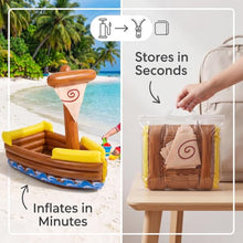 Load image into Gallery viewer, Inflatable Cooler Boat – Hawaiian Floating Drink Tub for Parties