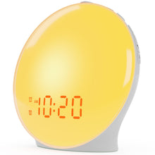 Load image into Gallery viewer, Sunrise Alarm Clock with Radio – Dual Alarms, 7 Colors & Sounds