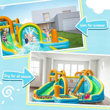 Load image into Gallery viewer, Inflatable Water Slide Bounce House – Backyard Splash Park for Kids