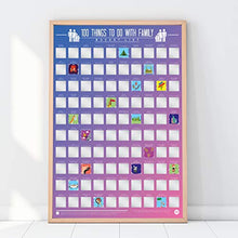 Load image into Gallery viewer, 100 Family Activities Scratch Off Poster - Gifteee Unique & Unusual gifts, Cool gift ideas