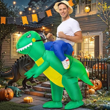 Load image into Gallery viewer, Inflatable T-Rex Costume – Funny Blow-Up Dinosaur Suit for Adults