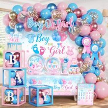 Load image into Gallery viewer, Gender Reveal Party Kit – Complete Pink & Blue Decorations, Serves 25