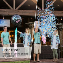 Load image into Gallery viewer, Gender Reveal Confetti Balloons – Black Pop-to-Reveal Kit