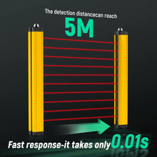 Load image into Gallery viewer, Safety Light Curtain Sensor – 40 mm Pitch, 8 Beams